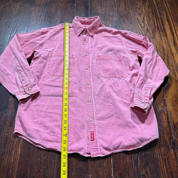 Vintage Marlboro Adventure Team Shirt Mens Small Red Denim Cotton USA Made - Picture 3 of 9